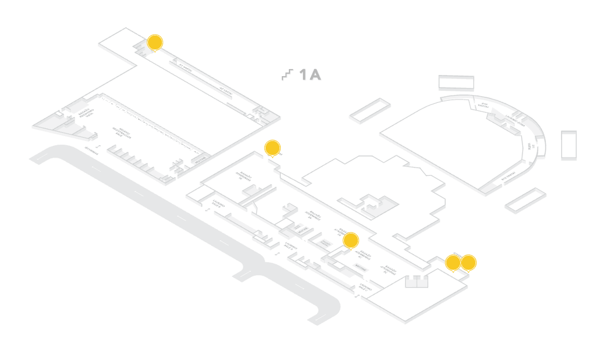 Vilniaus oro uostas — šviesdėžių išdėstymo planas