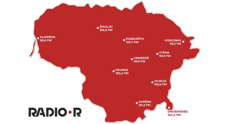 Radio R FM dažniai Lietuvoje