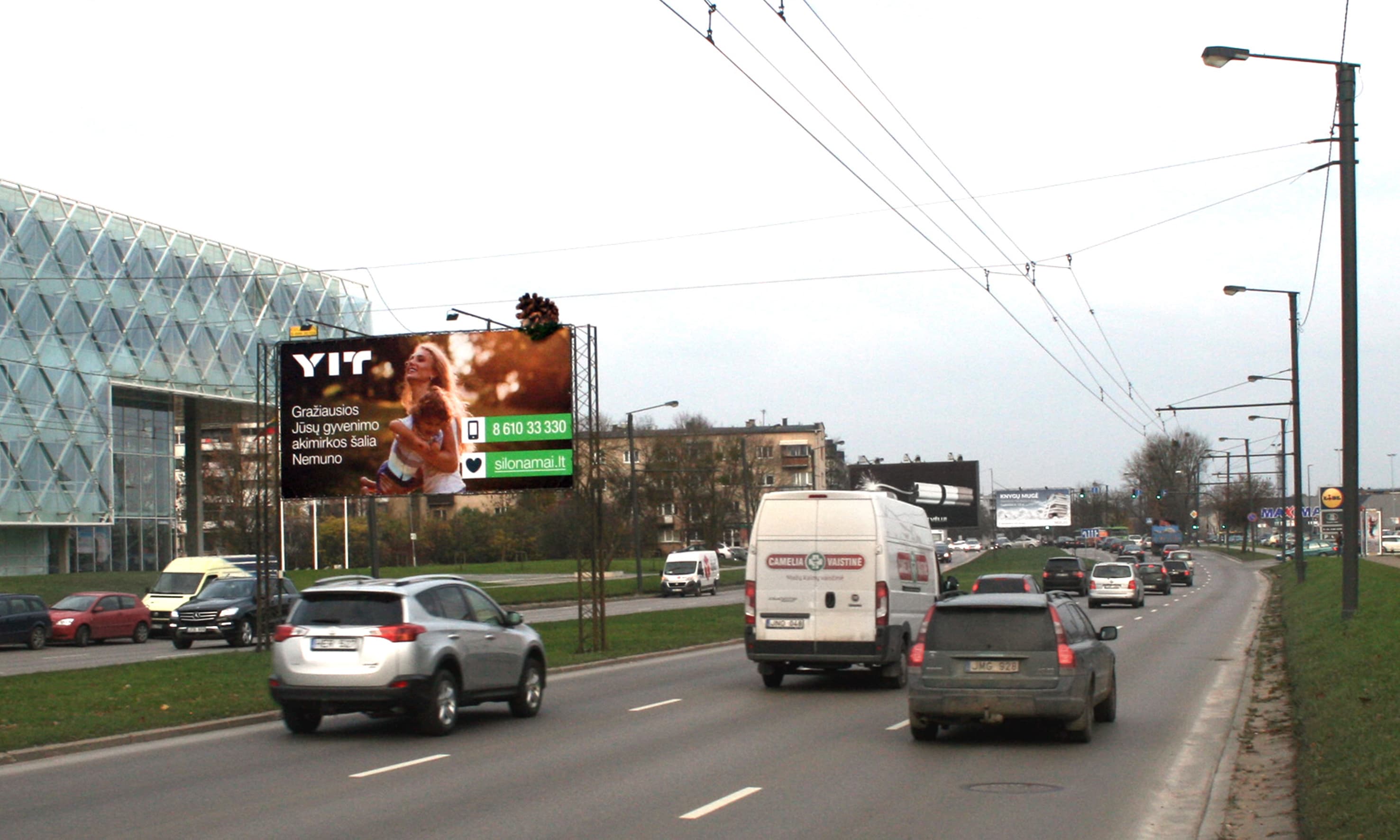 Reklamos stendas – K.Baršausko g., netoli "Circle K" degalinės, Kaunas (B pusė)