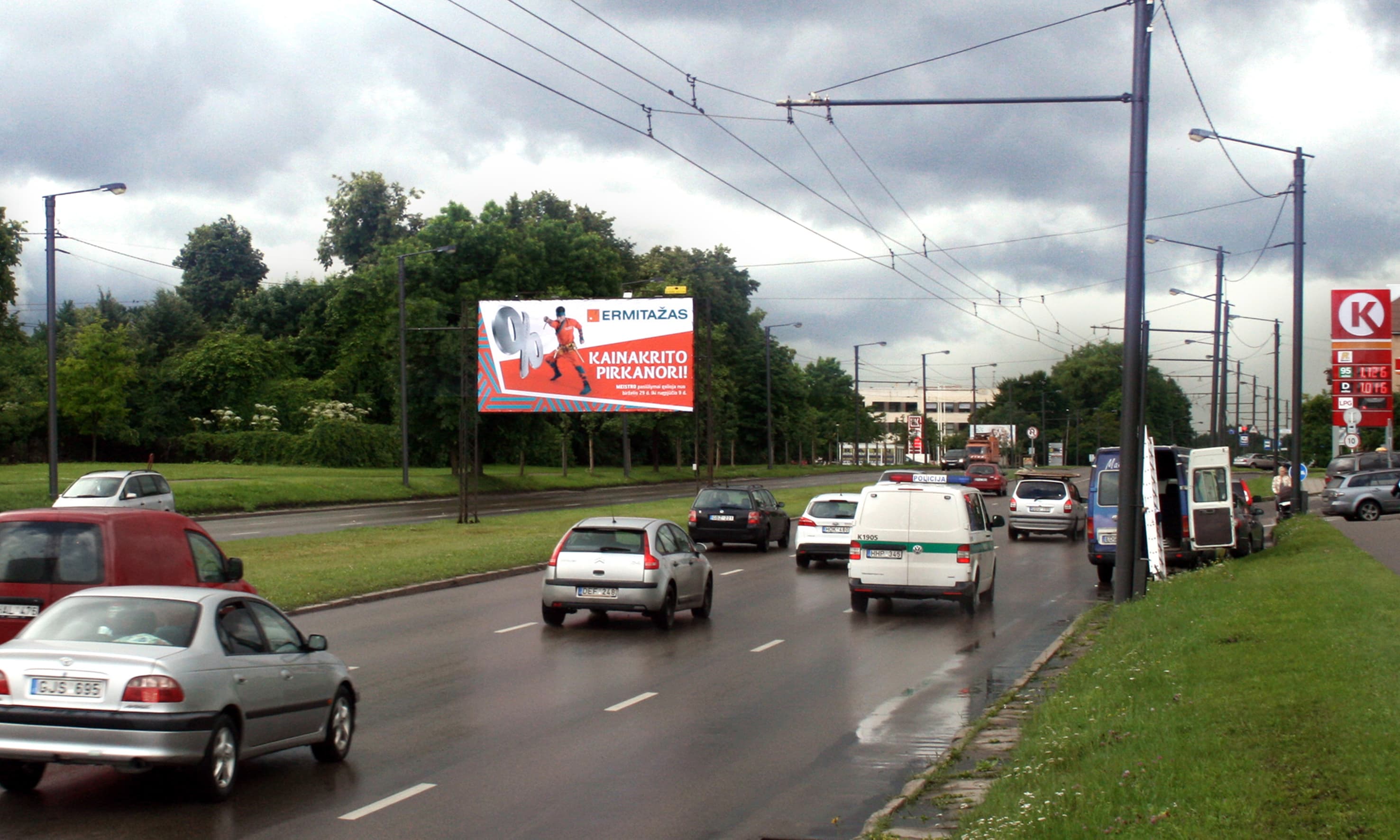 Reklamos stendas – K.Baršausko g., netoli "Circle K" degalinės, Kaunas (A pusė)