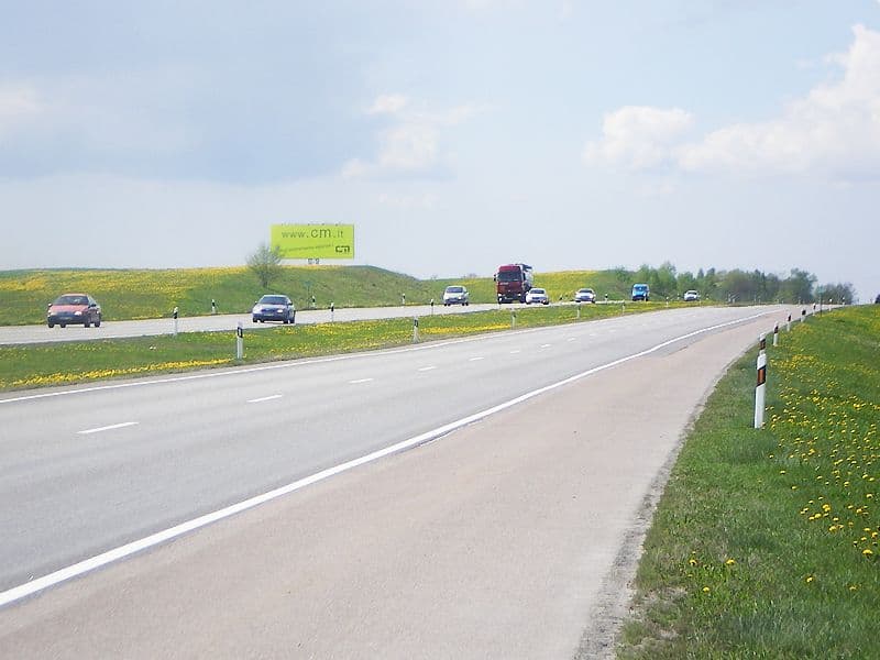 Reklamos stendas, Kaunas–Klaipėda 222km (K pusė)