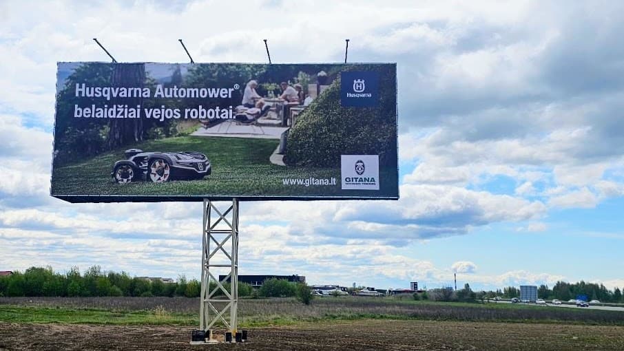 Reklamos stendas, Klaipėda–Palanga (Ginduliai) (A pusė)