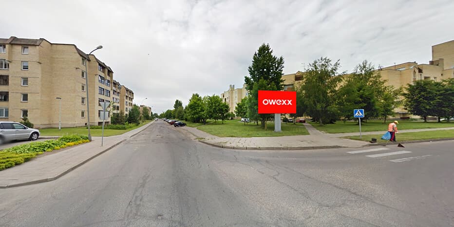 Reklamos stendas Panevėžys – Kniaudiškių g. ir Žvaigždžių g. sankirta