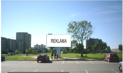 Reklamos stendas – Projektuotojų g. (Maximos aikšt.), Panevėžys