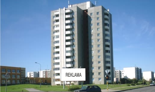 Reklamos stendas – Projektuotojų - Kniaudiokių g., Panevėžys