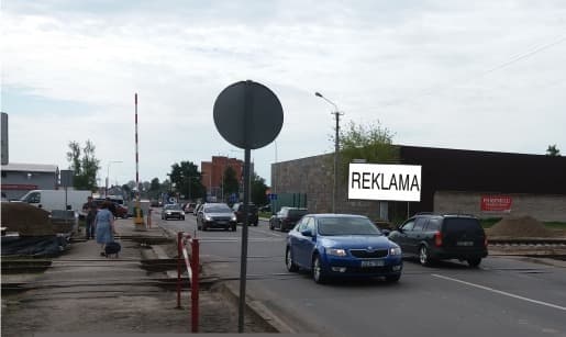 Reklamos stendas – Smėlynės g. (prie pervažos), Panevėžys