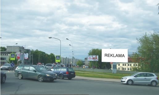 Reklamos stendas – Smėlynės - Jakšto g. (prie tilto, link centro), Panevėžys