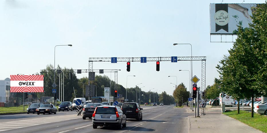 Reklamos stendas Kaunas – Veiverių g. prie PC Maxima bazė (nuo centro)