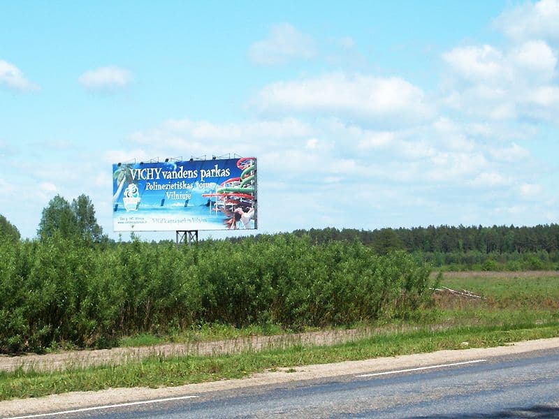 Reklamos stendas, Vilnius–Druskininkai 49km (K pusė)