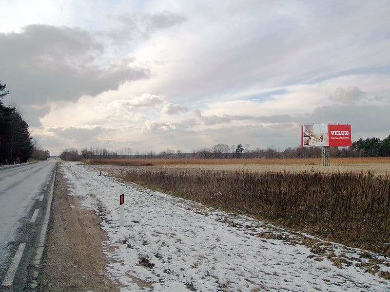 Reklamos stendas, Vilnius–Druskininkai 49km (D pusė)