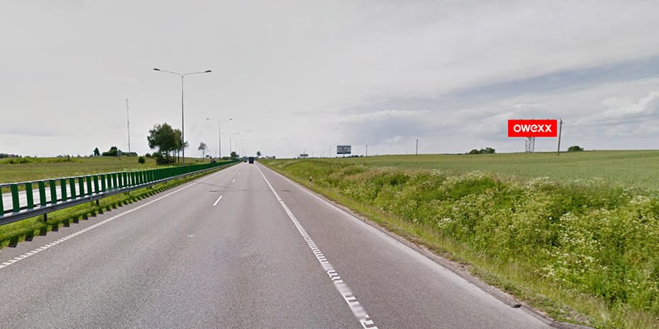 Reklamos stendas Vilnius - Kaunas, 40 km nuo Vilniaus, dešinėje pusėje