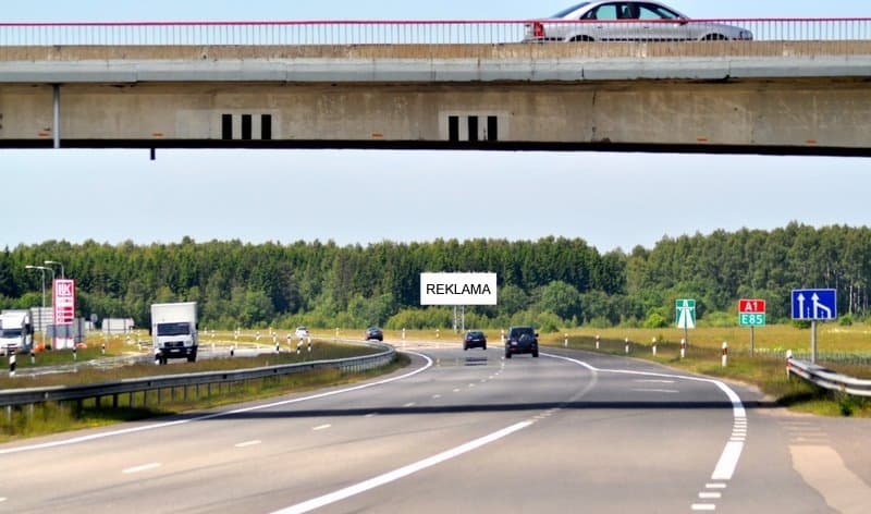 Reklamos stendas, Vilnius–Klaipėda 12km