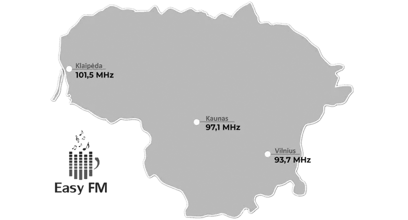 Easy FM FM dažniai Lietuvoje