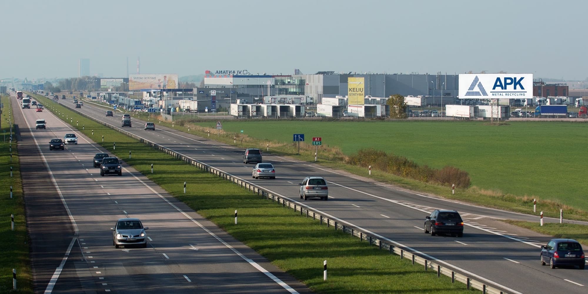 Automagistralė A1, Kaunas - Klaipėda (dešinėje pusėje), 1 km nuo Klaipėdos