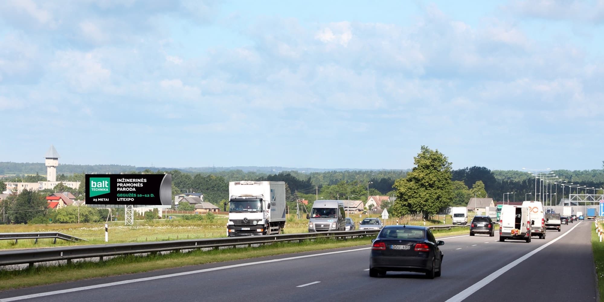Automagistralė A1, Kaunas - Vilnius (dešinėje pusėje), 61 km nuo Vilniaus