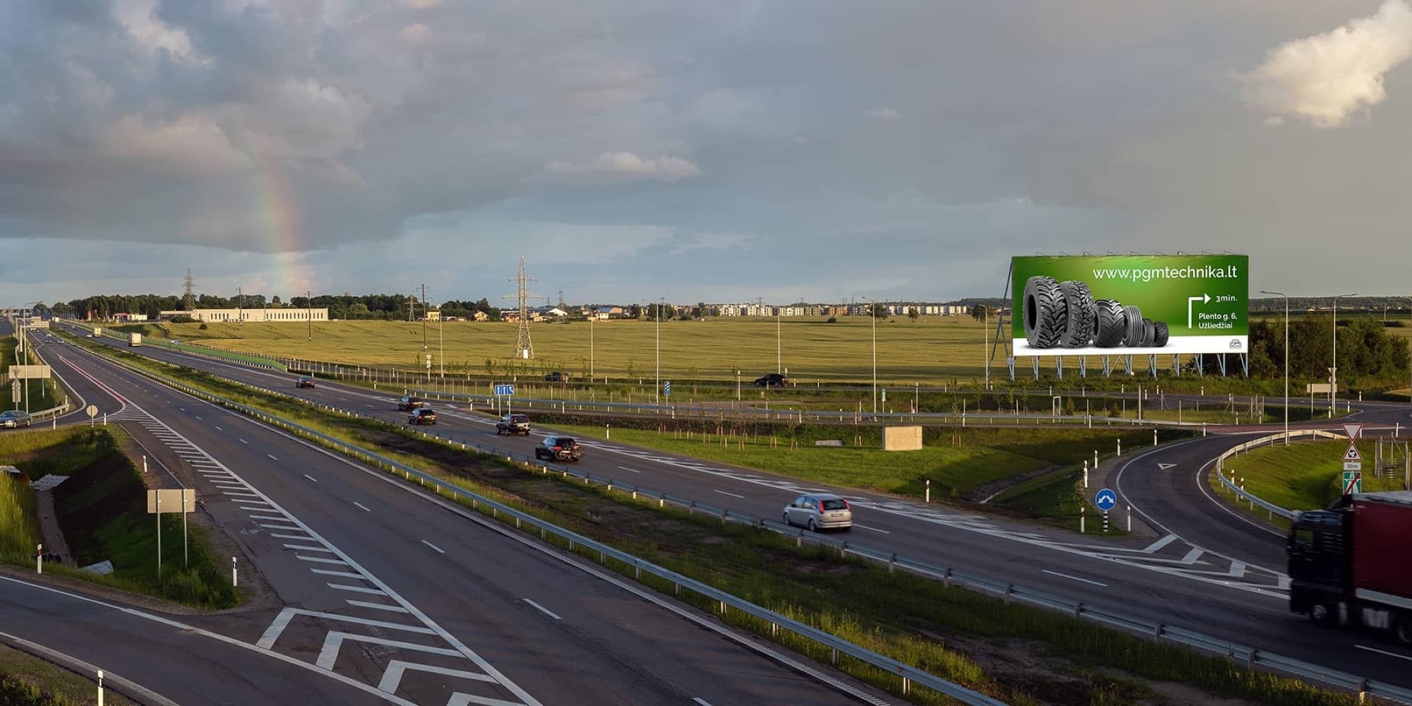Automagistralė A1, Klaipėda - Kaunas (dešinėje pusėje), 105 km nuo Vilniaus