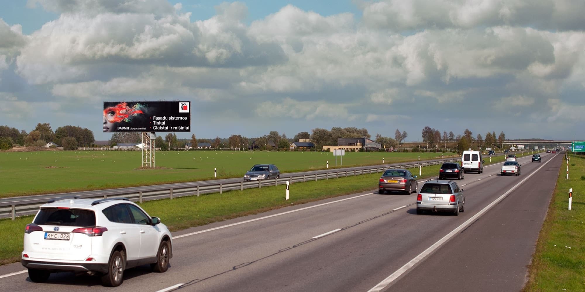 Automagistralė A1, Klaipėda - Kaunas (kairėje pusėje), 1 km nuo Klaipėdos