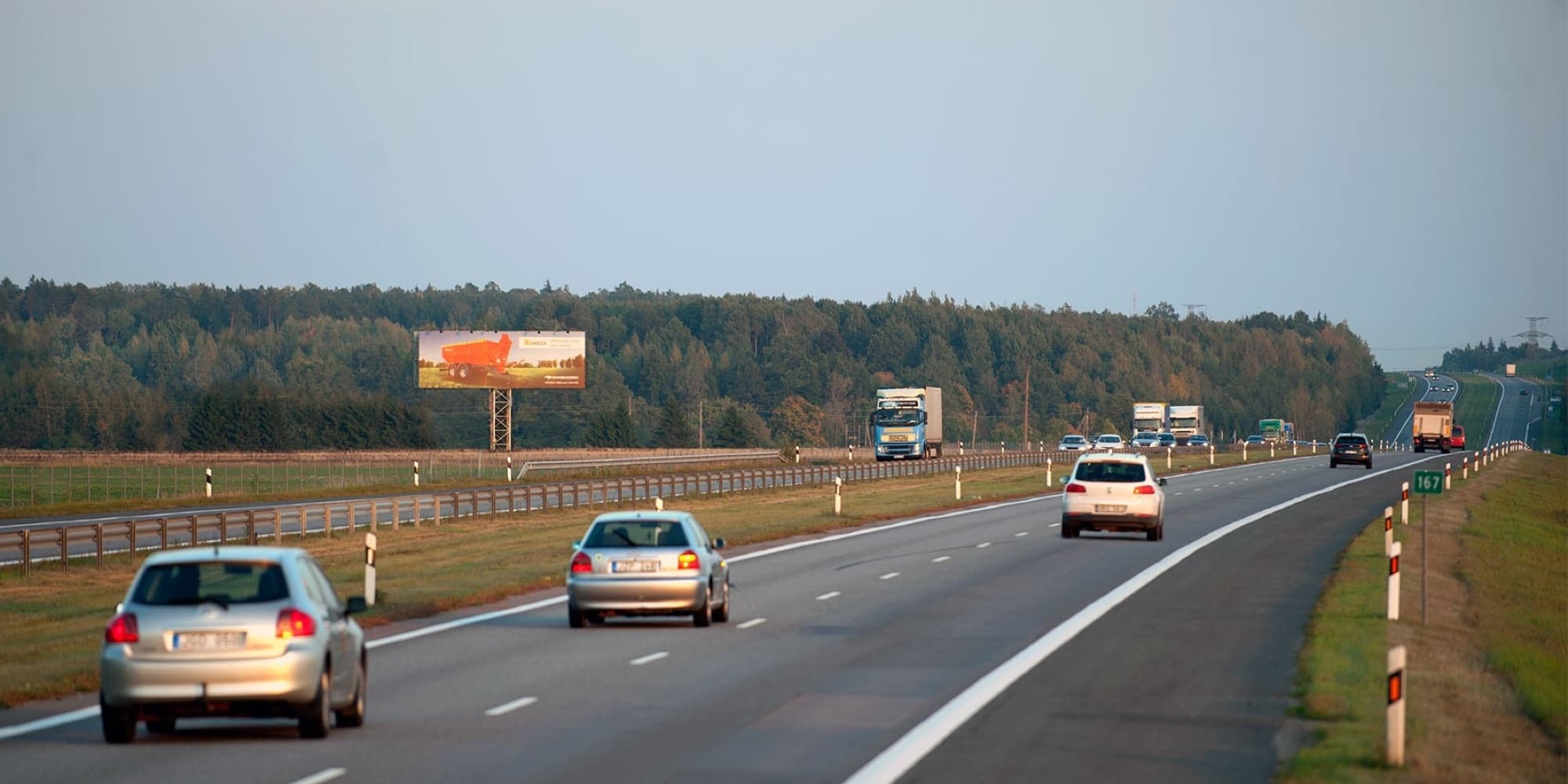 Automagistralė A1, Klaipėda - Kaunas (kaireje pusėje), 143 km nuo Vilniaus
