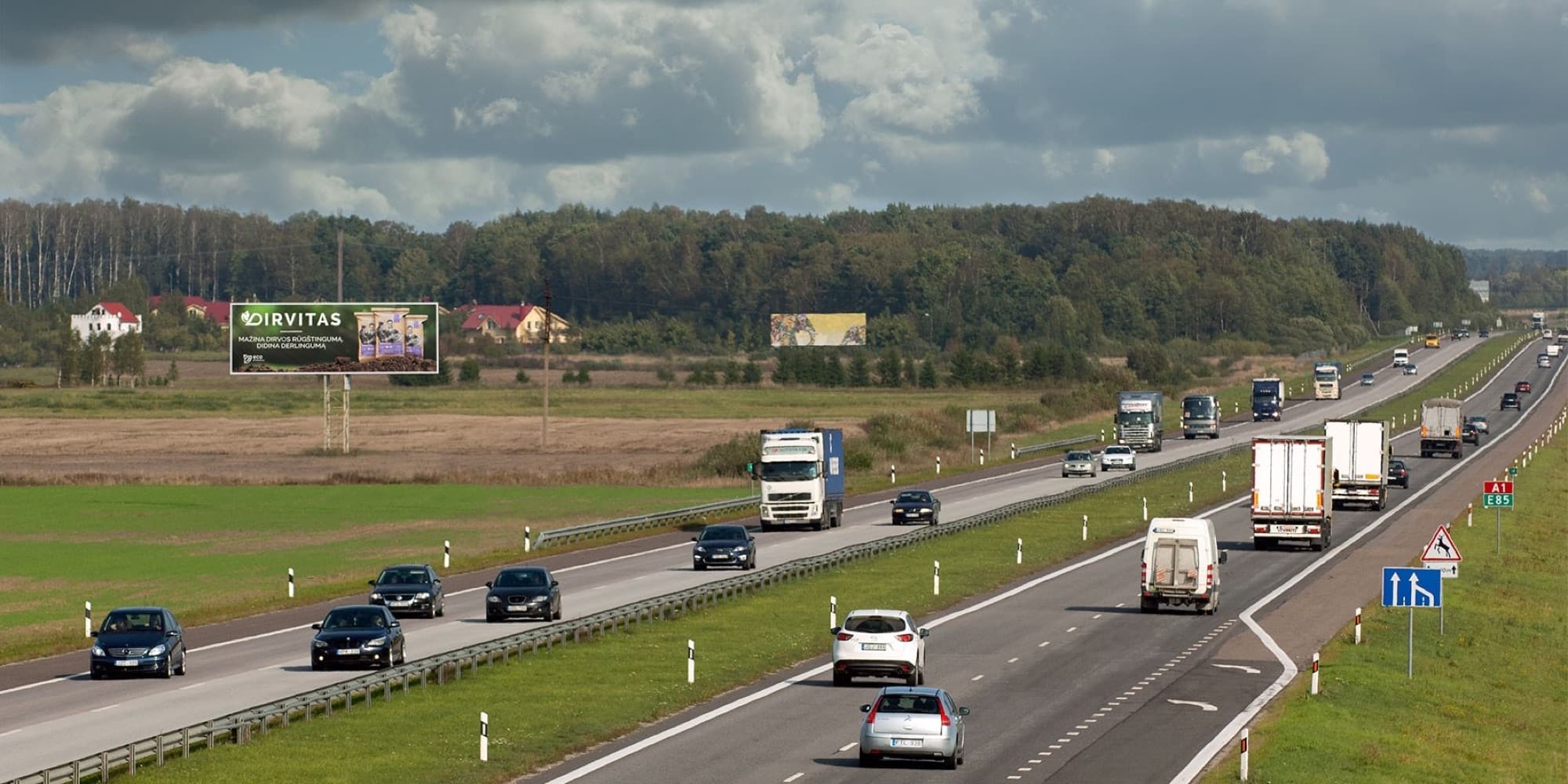 Automagistralė A1, Klaipėda - Kaunas (kairėje pusėje), 297 km nuo Vilniaus