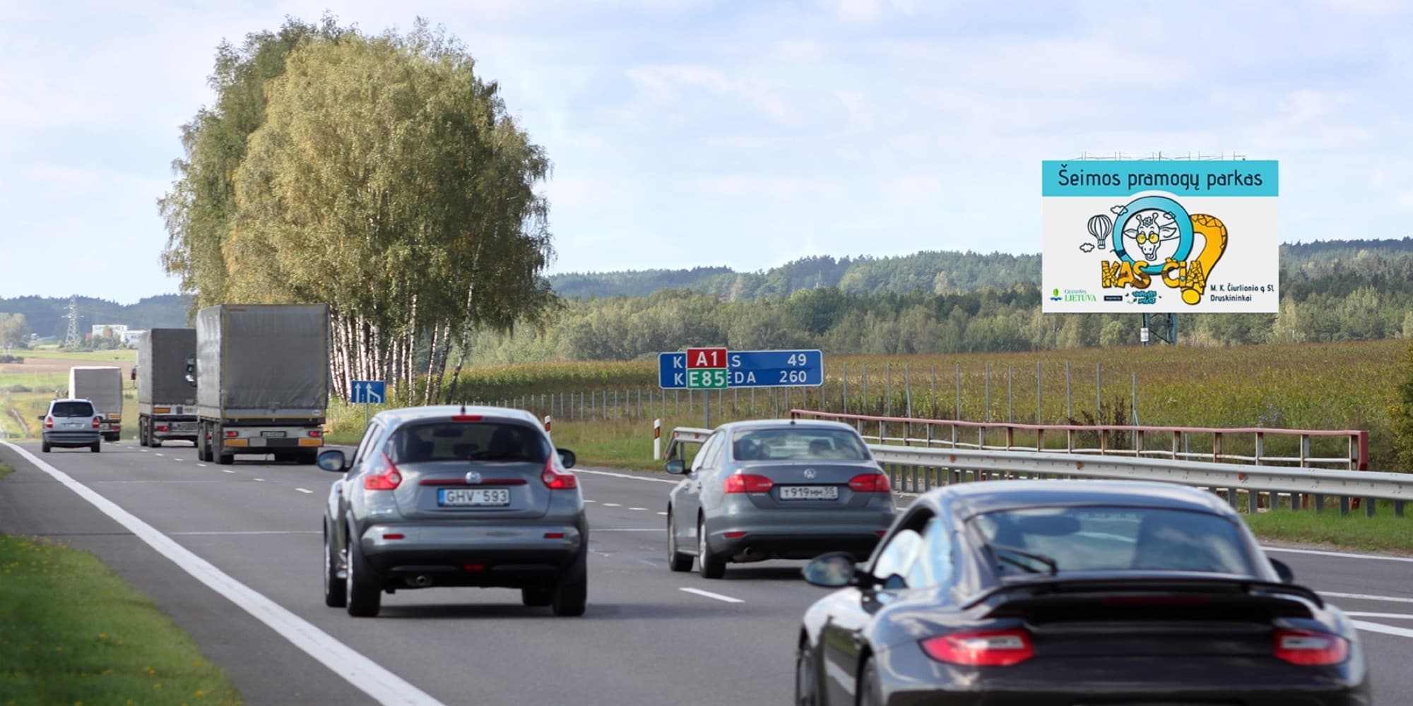 Automagistralė A1, Vilnius - Kaunas (dešinėje pusėje), 52,4 km nuo Vilniaus