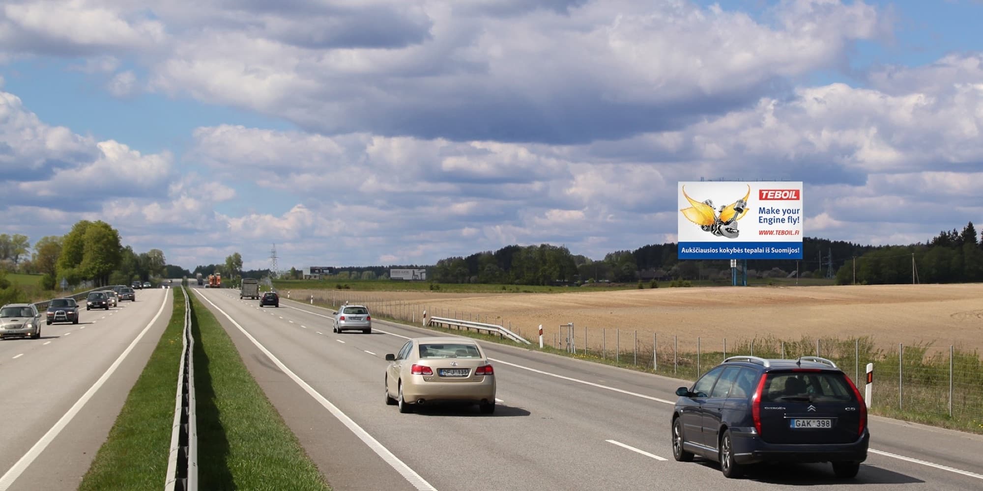 Automagistralė A1, Vilnius - Kaunas (dešinėje pusėje), 54 km nuo Vilniaus