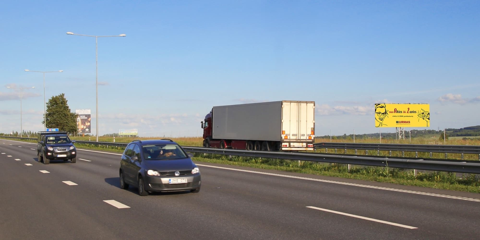 Automagistralė A1, Vilnius - Kaunas (kairėje pusėje), 61 km nuo Vilniaus