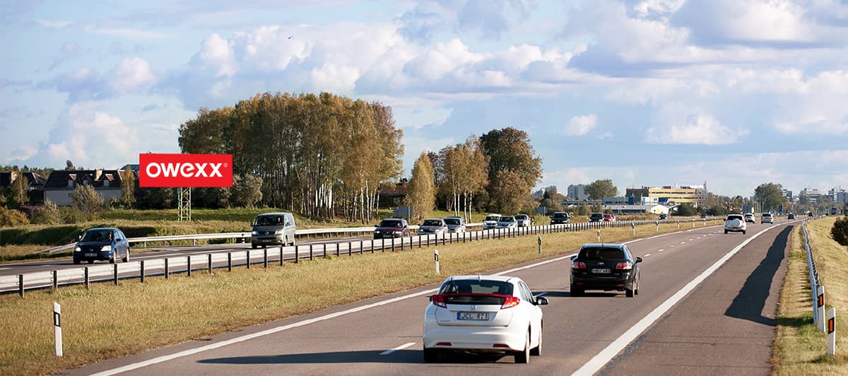 Reklamos stendas Automagistralė A2, Panevėžys - Vilnius, 4 km iki Vilniaus (kairėje pusėje)
