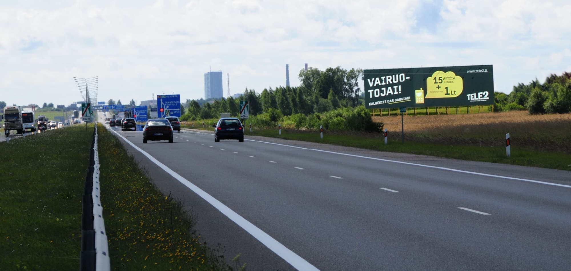 Klaipėda - Kaunas - Vilnius, 10 km nuo Klaipėdos (kairėje pusėje)