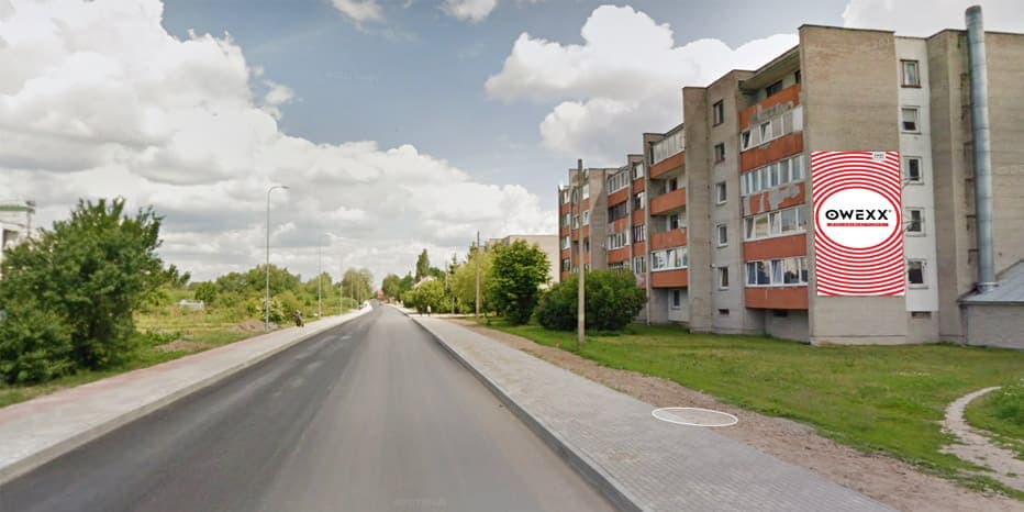 Klaipėdos g. 133B, ant pastato sienos, nuo Klaipėdos, Kretinga