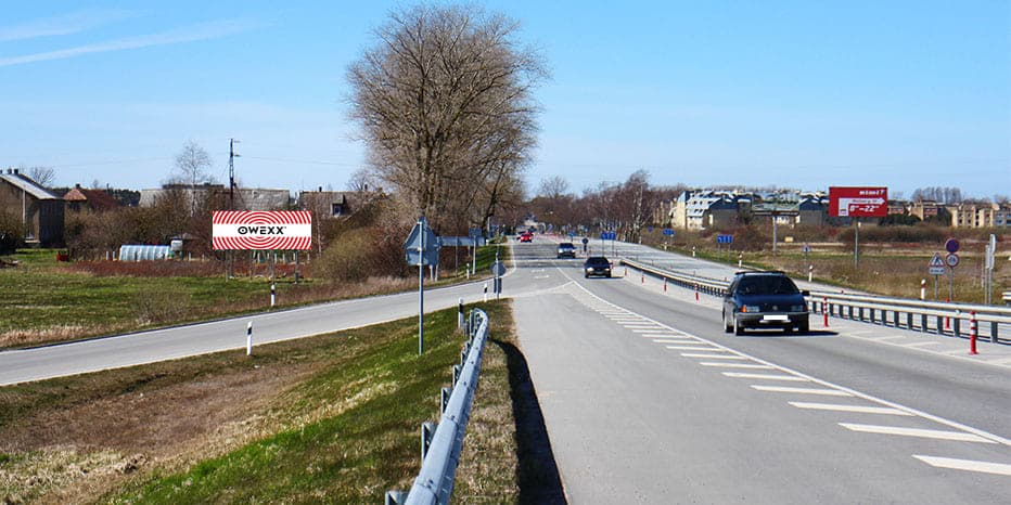 Reklamos stendas Palanga – Kretingos g. (kairėje pusėje įvažiuojant į Palangą nuo Klaipėdos pusės)