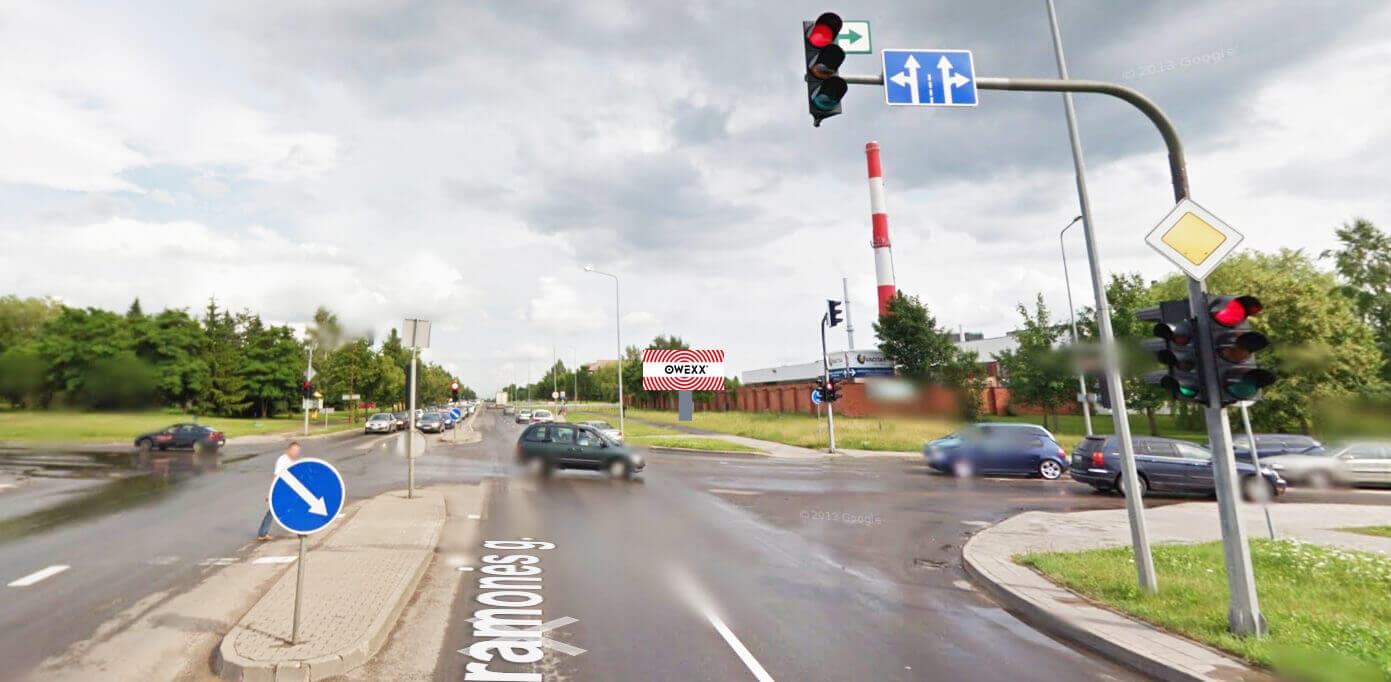 Reklamos stendas Šiauliai – Pramonės g. ir Išradėjų g. sankirta, link Pabalių turgaus, Šiauliai