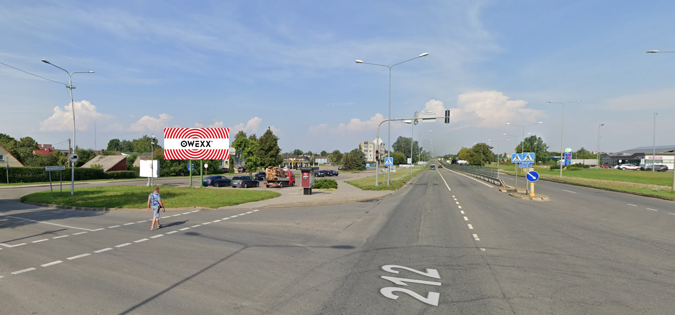 Reklamos stendas Radviliškis – Šiaulių g. ir Gedimino g. sankirta (kairė pusė)