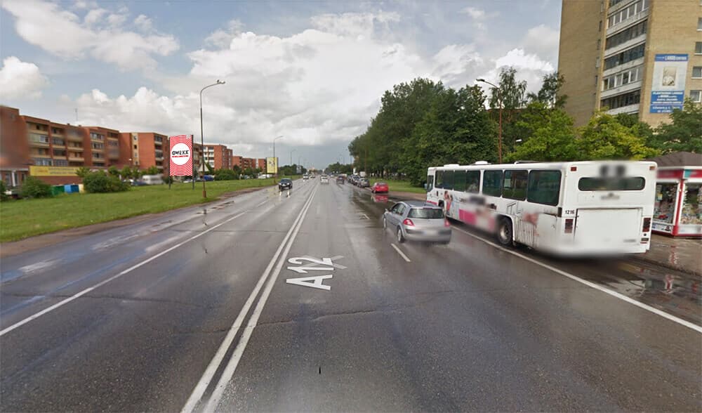 Reklamos stendas Šiauliai – Tilžės g. 43, Šiauliai. Nuo PPC „Akropolis“, link centro, Šiauliai