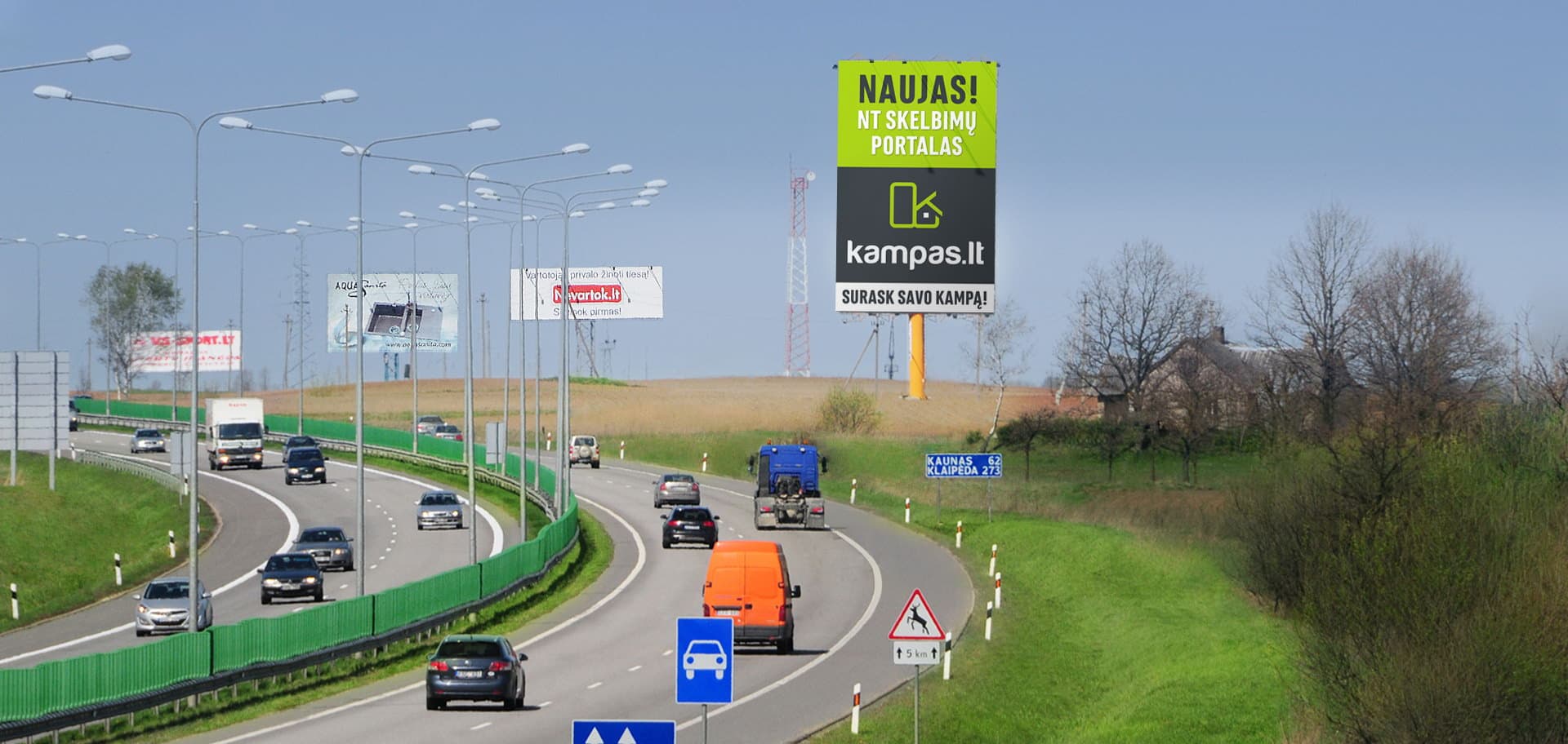 Vilnius - Kaunas, 40,2 km nuo Vilniaus (dešinėje pusėje)