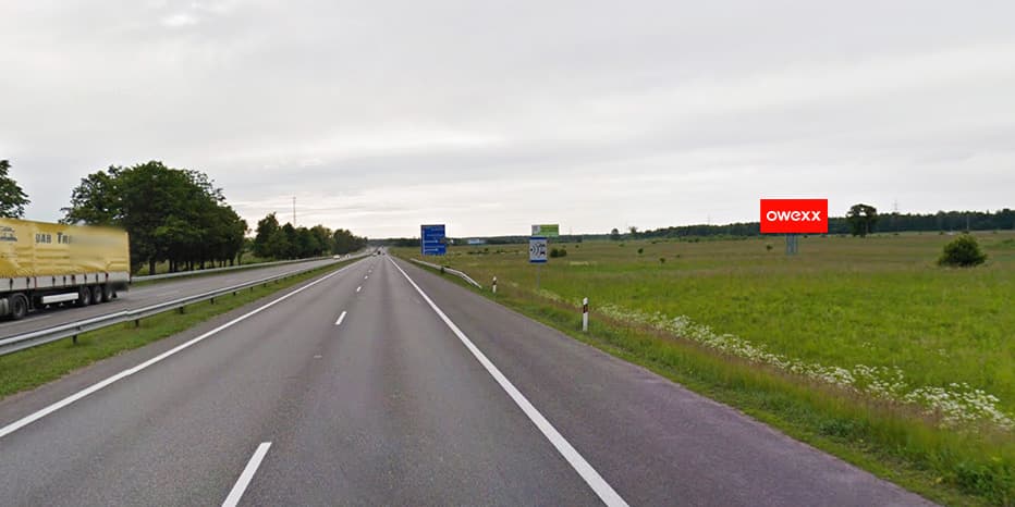 Vilnius - Kaunas - Klaipėda, 78 km nuo Vilniaus (dešinėje pusėje)
