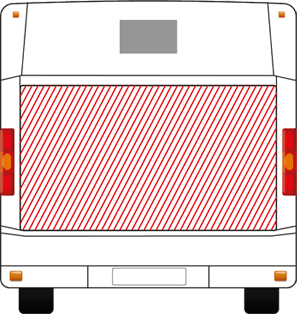 Dalinė reklama ant autobuso galinės dalies Kaune