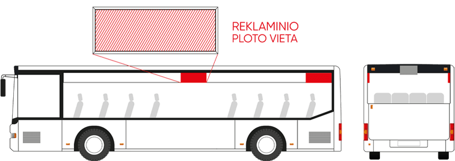 Reklaminiai rėmeliai Kauno autobusuose ir troleibusuose
