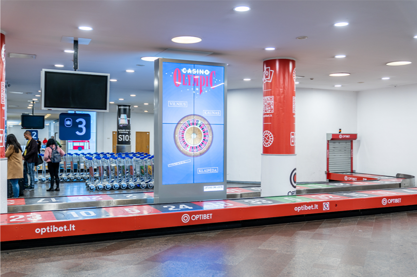 Vaizdo ekranai Vilniaus oro uosto terminaluose